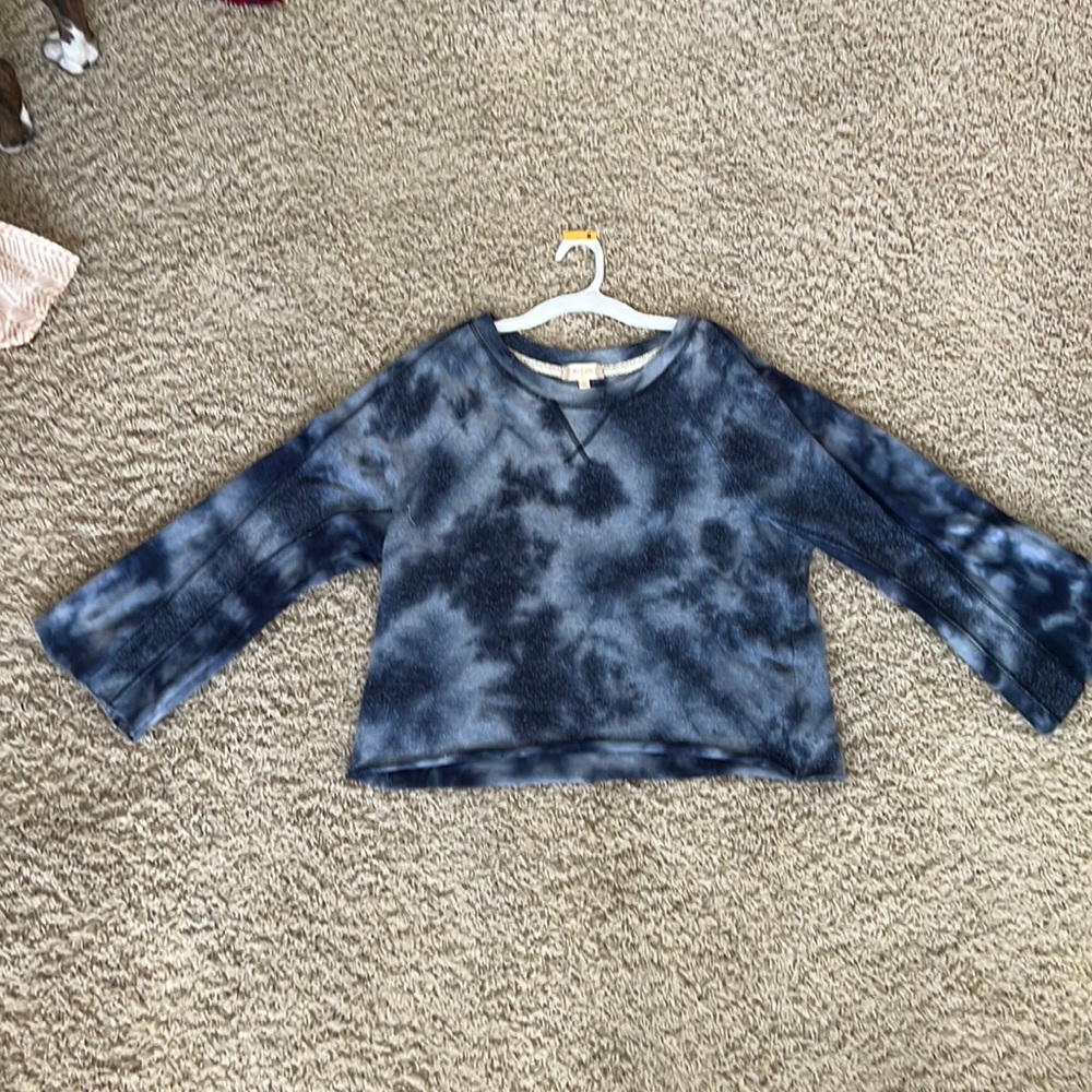 cute acid washed sweater